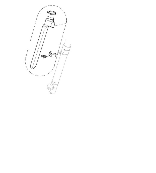 Gabelprotektorset mit Befestigungsteilen